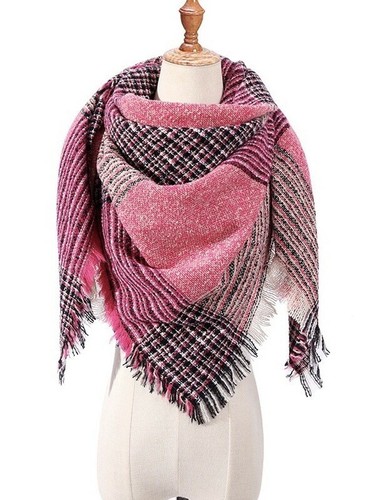 Tartan scarf wrap pashmina - scarf,
