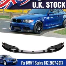 Front Bumper Splitter Gloss Black For BMW 1 Series E82 Coupe 07-13 M Performance