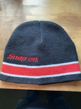 Snap On Beanie Hat Black And Red