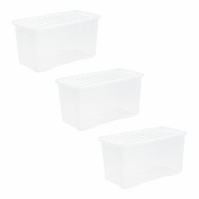 (Pack of 3) 110L CLEAR PLASTIC