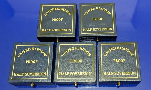 Empty royal mint gold half - royal,