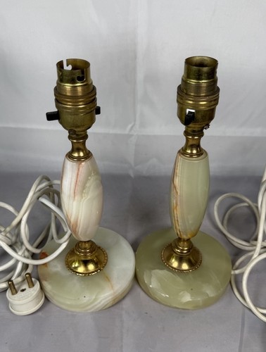 Vintage onyx marble lamps - vintage,