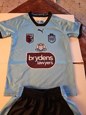 ●NSW BLUES●Jersey~Blue Rugby league~NRL/NSWRL~SIZE 20/AGE 12/14+SHORTS