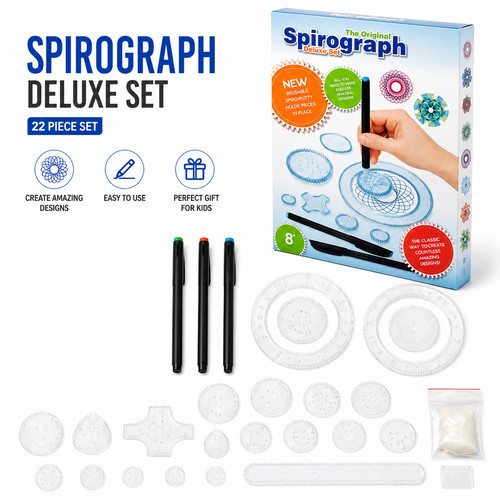 Spirograph drawing set - set, 27pc