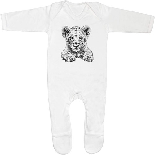 Lion cub front view baby - front,