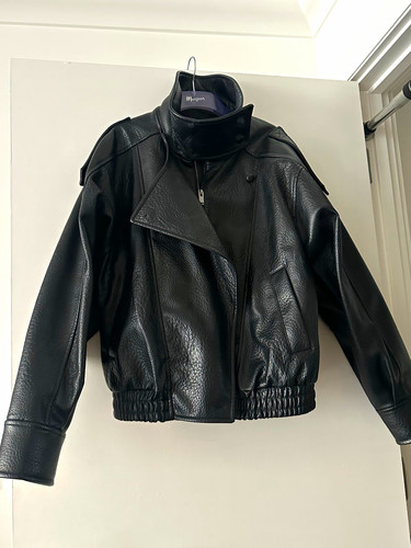 Zara black faux - , leather