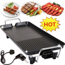 New Electric Teppanyaki Table Top Grill Griddle BBQ Hot Plate Barbecue Party XXL