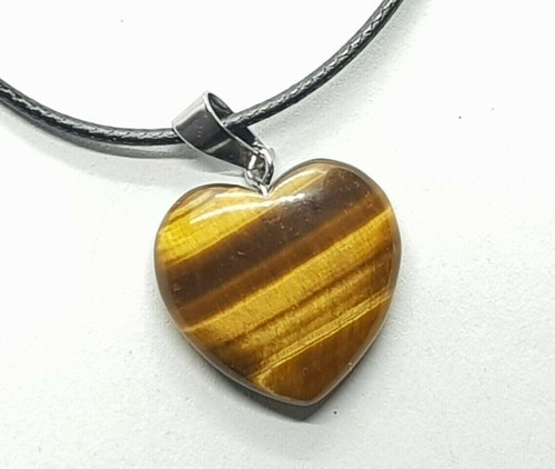 Tigers eye necklace love - necklace, heart