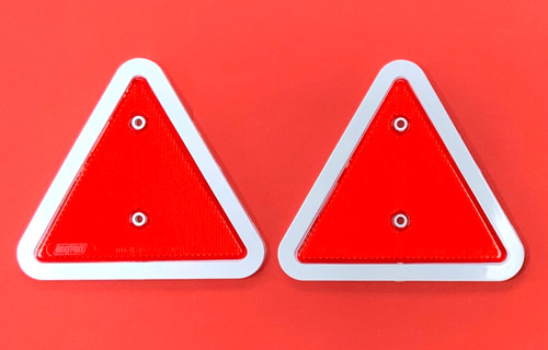 Red triangle reflectors - 2,