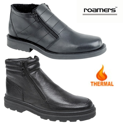 Mens roamers leather boots - leather,