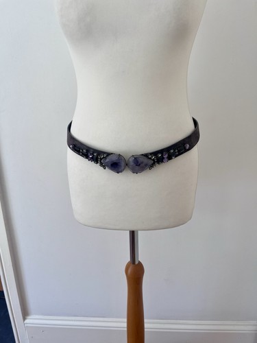 Grey suede jewel crystal - grey,