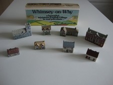 WADE of ENGLAND WHIMSEY-on-WHY MINIATURE ENGLISH VILLAGE 8 PIECE ORIGINAL BOX