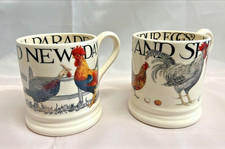 A Pair Of Rise And Shine Emma Bridgewater Mugs