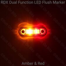 RDX Dual Function LED Flush Amber - Red Marker 12-24v Kelsa Mercedes Volvo