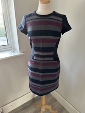 Hobbs NW3 Wool Striped Dress UK10