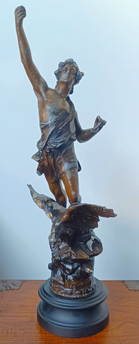 Antique spelter figure statue - spelter,
