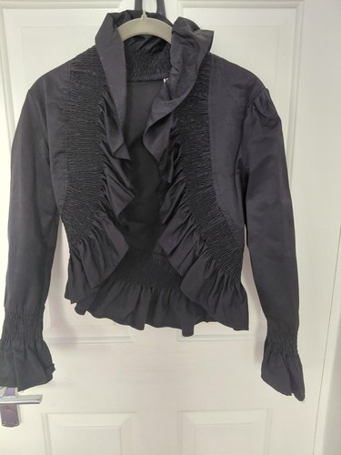 Black open front - black,