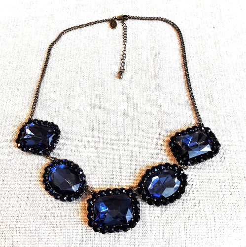 Vintage sapphire blue faceted - vintage,