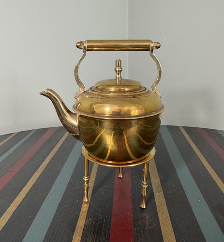 Vintage small brass kettle - small,