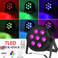 7 LED RGBW Par Can Light Strobe Stage DJ Disco Party Show Club Effect Lighting