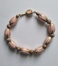 Vintage Graziella Italy Stunning Bracelet Pink/gold Sterling Ar389 925 Designer