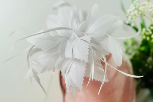 Women flower feather hair - feather,