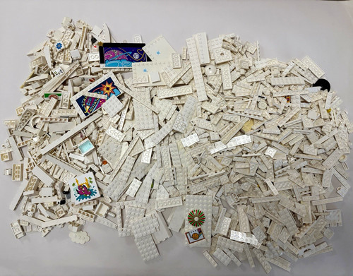 Lego white bricks plates - white, &