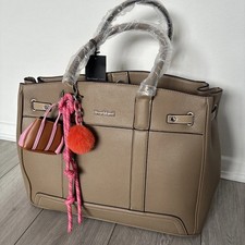 River Island Womens Tote Bag Beige Large Charmed  Strap Stud Press new