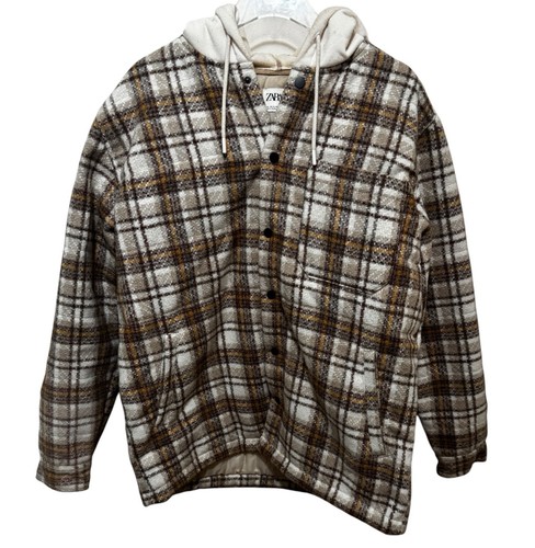 Zara men plaid - zara, hooded