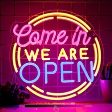 Come In We Are Open Neon Led