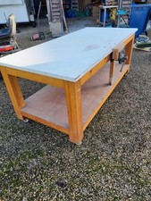 Large Wooden Workbench with