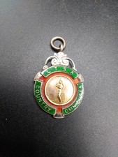 Vintage Silver Enamel Watch Fob L.T.S.A Lord's Taverner's South Africa Cricket