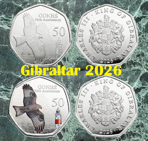 Gibraltar 50p pence coin - , 2026