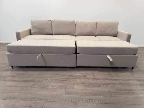 Reagan natural fabric sofa - reagan, bed