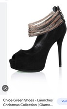 CJG chloe Jade Green  designer shoes size 3 used