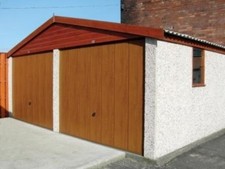 Concrete Double Garage DELIVERED & INSTALLED Pre-fab Sectional Apex Roof