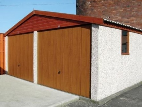 Concrete double garage - concrete,