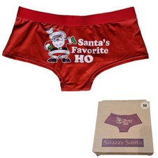 Santa's Favorite Ho Christmas Novelty Ladies Knickers 5 Sizes Boxed Snazzy Santa