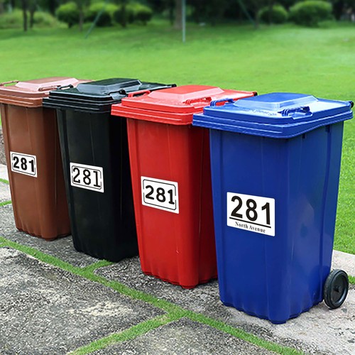 Personalised wheelie bin - 4x,