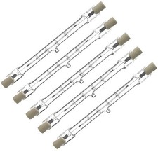 5 x Linear Tungsten Halogen Light Bulbs R7s Tube Floodlight Lamp