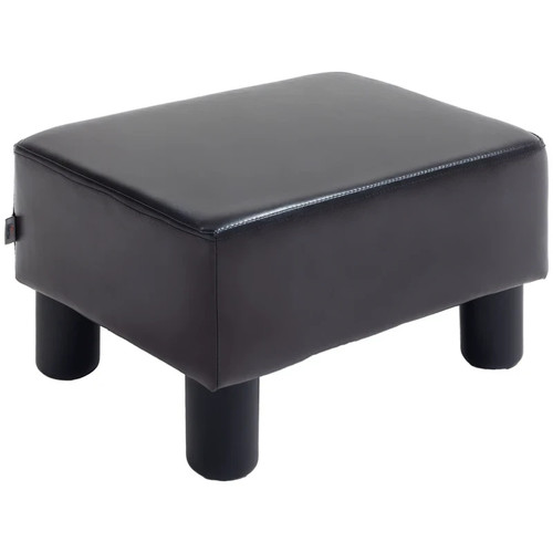 Chic faux leather footstool - chic,