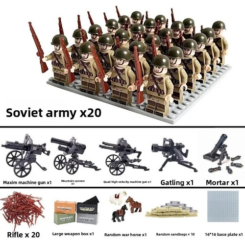 24pcs ww2 military figures - ww2,