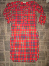 L.L.Bean MEN'S SIZE M 38-40" CHEST NIGHTSHIRT NIGHTGOWN VINTAGE PLAID sleepwear
