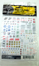 WOODLAND SCENICS DT 571 MINI-SERIES RAILROAD SIGNS  DRY TRANSFER DECALS