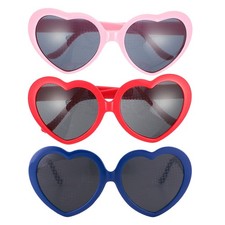 3pcs Special Effect Sunglasses Light Diffraction Heart Effect Eyeglasses