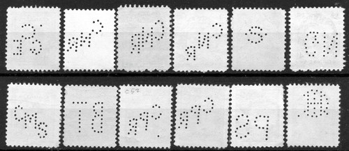 Canada twelve perfin - canada,