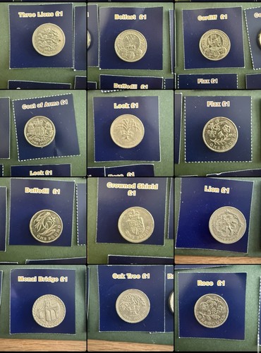 Old round coins - old, £1