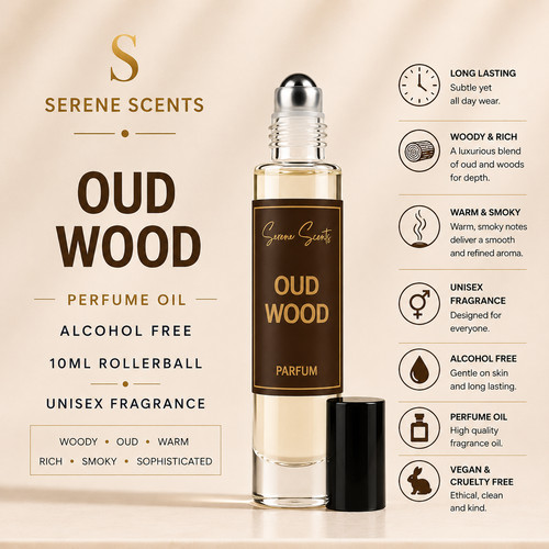 Oud wood perfume oil 10ml - oud,