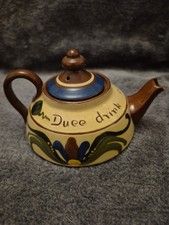 Torquay Devon Motto Ware Pottery. Small Teapot. C.1930's. Spout Chipped
