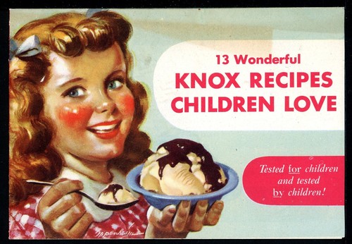 Vintage knox gelatin cookery - gelatin,